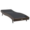 vidaXL Sunlounger Brown 70 x 197 x 82 cm Poly Rattan and Metal
