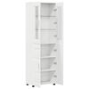 vidaXL Highboard High Gloss White 60 x 35 x 182 cm Engineered Wood