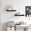 vidaXL Floating Wall Shelves 2 pcs Black 50x23x3.8 cm MDF