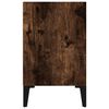 vidaXL Bed Cabinet with Metal Legs Smoked Oak 40x30x50 cm