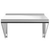 vidaXL Wall Shelf 50x45x31 cm Silver Stainless Steel