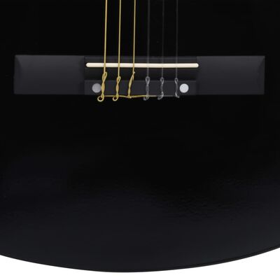vidaXL Classical Guitar for Beginner and Kids Black 1/2 34"