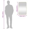 vidaXL Wall-mounted Mirror Gold 50x80 cm Rectangle