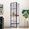vidaXL Interior Door Black 76x201,5 cm Tempered Glass&Aluminium Slim