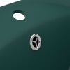 vidaXL Luxury Basin Overflow Oval Matt Dark Green 58.5x39 cm Ceramic