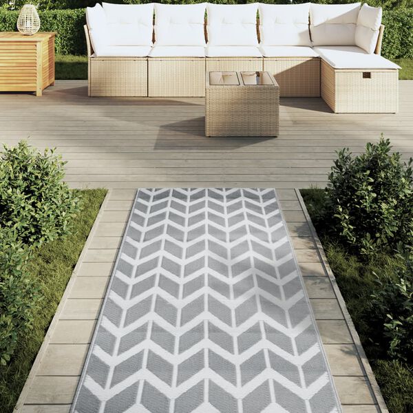 vidaXL Outdoor Carpet ARAKIL Grey 80x250 cm PP