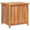 vidaXL Garden Storage Box 60x50x58 cm Solid Teak Wood