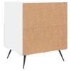 vidaXL Bedside Cabinet White 40x35x47.5 cm Engineered Wood