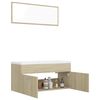 vidaXL Bathroom Furniture Set Sonoma Oak Engineered Wood