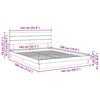 vidaXL Bed Frame with Headboard without Mattress 140x190 cm Solid Wood Oak