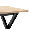 vidaXL Coffee Table X-Frame 80x50x40 cm Solid Wood Pine and Steel