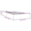 vidaXL Bed Frame without Mattress White Solid Wood 90x200 cm