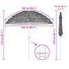 vidaXL Beach Parasol Brown Ø 206 x 209.5 cm Steel