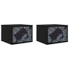 vidaXL Wall-mounted Bedside Cabinet DOKKUM 2 pcs Black Oak