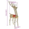 vidaXL 3D Reindeer with 140 LEDs Warm white 70 x 41 x 128 cm Rattan