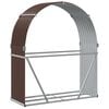 vidaXL Log Holder Brown 120x45x140 cm Galvanised Steel