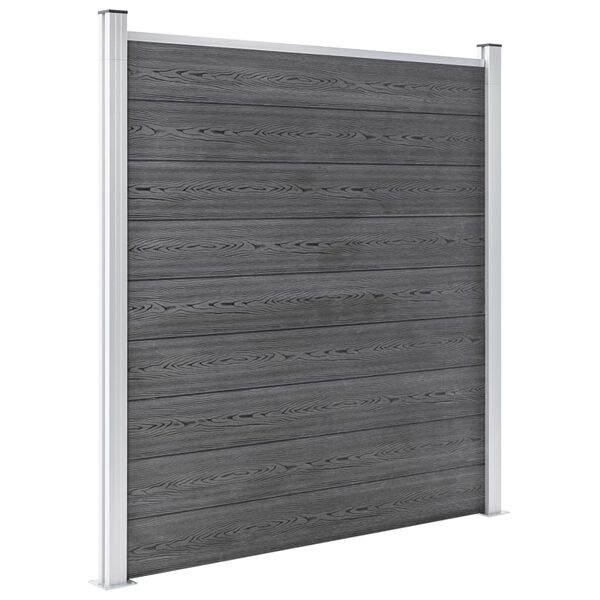 vidaXL Garden Fence WPC 1218x186 cm Grey