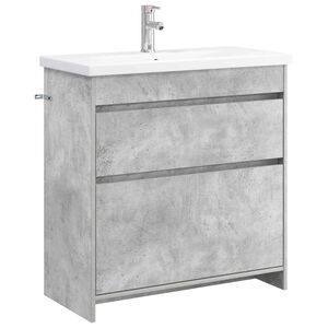 vidaXL Bathroom Furniture Set Concrete Grey 81 x 40 x 84.5 cm