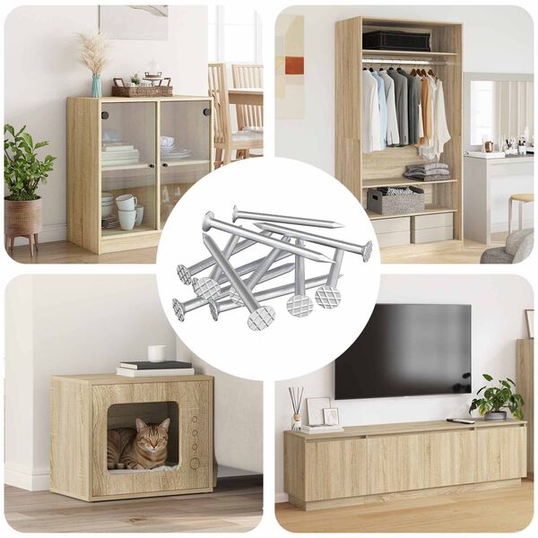 vidaXL Nails for Wood 100000 pcs Silver Metal