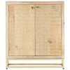 vidaXL Sideboard Gold 60x30x70 cm Solid Mango Wood