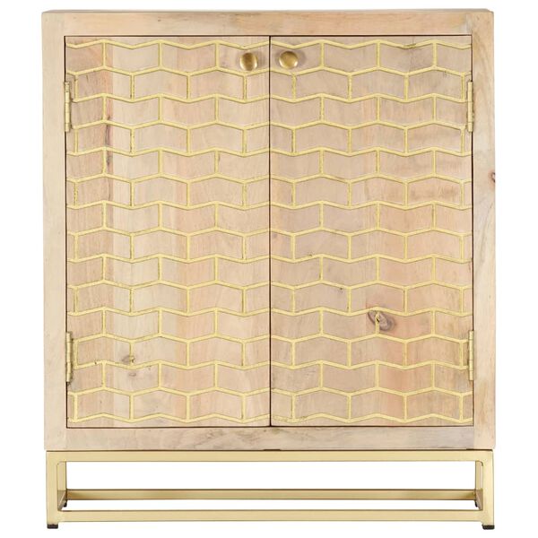vidaXL Sideboard Gold 60x30x70 cm Solid Mango Wood
