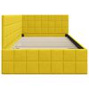 vidaXL Corner Bed Frame with Headboard Yellow 100 cm x 200 cm Velvet