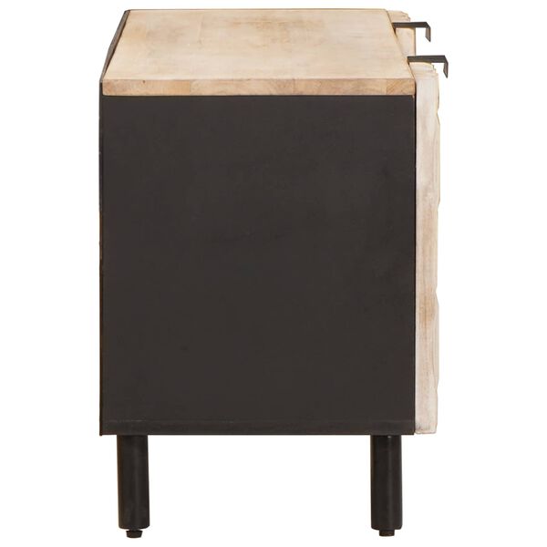 vidaXL TV Cabinet with Shelf White Wash Finish 105 x 33.5 x 46 cm