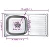 vidaXL Kitchen Sink with Strainer and Trap Stainless Steel