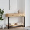 vidaXL Console Table Sonoma Oak 100x34.5x75 cm Engineered Wood