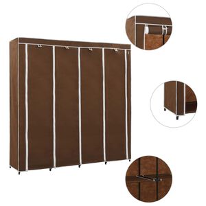 vidaXL Wardrobe with 4 Compartments Brown 175x45x170 cm