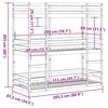 vidaXL Triple Bunk Bed without Mattress 80x200 cm Solid Wood Pine