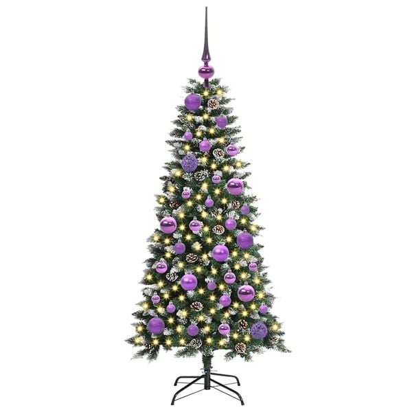 vidaXL Artificial Christmas Tree with 150 LEDs with Stand Green 120 cm