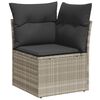vidaXL 10 Piece Garden Sofa Set with Cushions Light Grey Poly Rattan