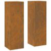 vidaXL Plant Stand 2 pcs Rusty 24 x 24 x 75 cm Weathering Steel