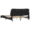 vidaXL Bed Frame with LED without Mattress "Hvar" Black 160x200 cm