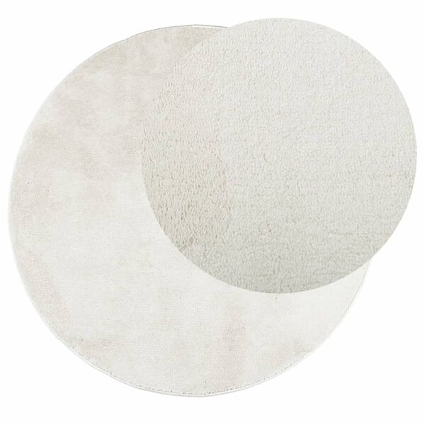 vidaXL Rug OVIEDO Short Pile Cream &Oslash; 200 cm
