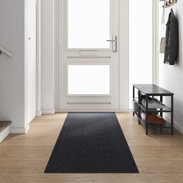vidaXL Carpet Runner Anthracite 80 x 400 cm Fabric