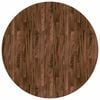 vidaXL Table Top &Oslash; 60 x 2.5 cm Round Solid Oak Wood Dark Brown