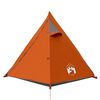 vidaXL Camping Tent Dome 2-Person Grey and Orange Waterproof