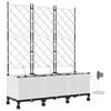 vidaXL Garden Planter with Irrigation&Wheels 3 pcs White PP