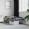vidaXL Metal Bed Frame without Mattress with Headboard White 90x200cm