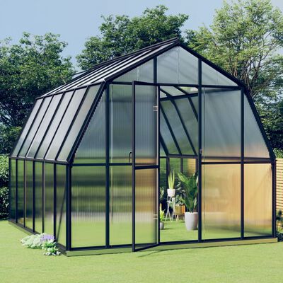 vidaXL Greenhouse with Base Frame Anthracite 9.53 m² Aluminium