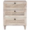 vidaXL Bedside Cabinet Beige 50 x 33 x 62 cm Solid Acacia wood