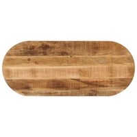vidaXL Table Top 80x40x2.5 cm Oval Solid Wood Rough Mango