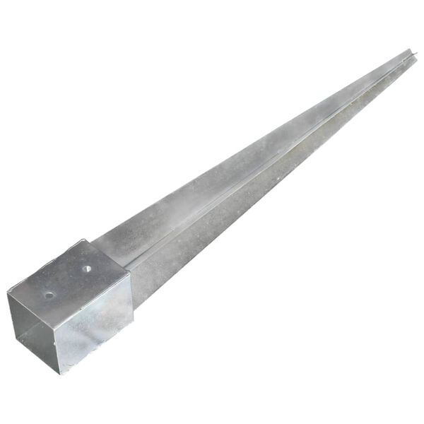 vidaXL Ground Spikes 6 pcs Silver 10x10x91 cm Galvanised Steel