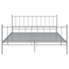 vidaXL Bed Frame without Mattress Grey Metal 200x200 cm