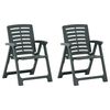 vidaXL 3 Piece Folding Bistro Set Plastic Green