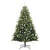 vidaXL Artificial Hinged Christmas Tree 300 LEDs Green 210 cm