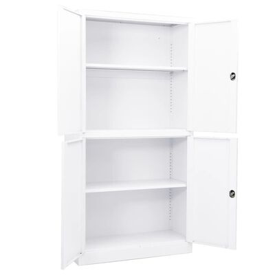 vidaXL Office Cabinet White 90x40x180 cm Steel