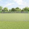 vidaXL Fence with Post Silver 1 x 10 m Steel